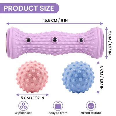 Produktbild von Fußmassage Roller mit Massageball, gegen Plantarfasziitis, zur Schmerzlinderung, für die Fußpflege