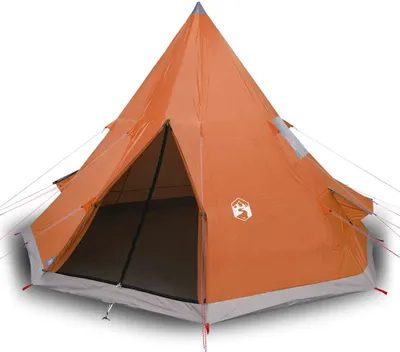 Produktbild von vidaXL Tipi-Campingzelt 4 Personen Orange Wasserdicht