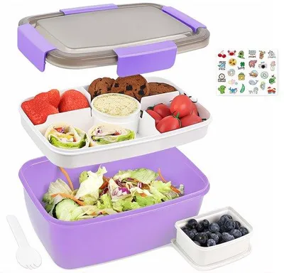 Obrázok produktu pre Lunchbox 2000 ml – chutná bento krabička v ružovej farbe na cesty
