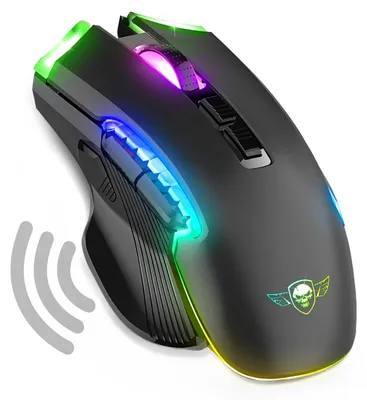 Immagine prodotto di Mouse da gioco wireless ricaricabile, modello Elite M70-8, con tasti programmabili, illuminazione RGB, design ergonomico con poggiapugno e sensore ottico