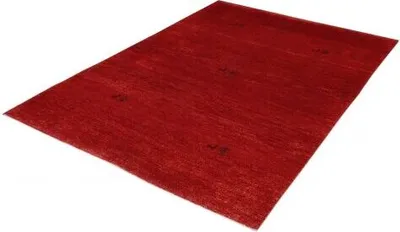 Produktbild von Gabbeh Teppich Rot 129x180 cm handgeknüpft handgesponnene Wolle 3 cm Florhöhe Perserteppich