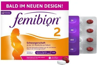 Produktbild von Femibion 2 Schwangerschaft Kombipackung 2X84 St