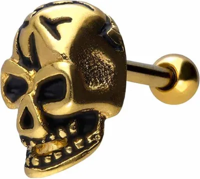 Produktbild von Ohrpiercing Chirurgenstahl Ohrpiercing TOTENKOPF
