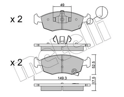 Produktbild von METELLI Bremsbeläge Satz Vorne Bremsklötze für FIAT Panda Schrägheck (312, 319) 22-0274-5
