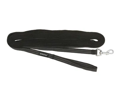 Immagine prodotto di Guinzaglio per cani/addestramento 5m, 10m GOMMA, nero L-XL Amiplay