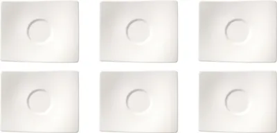 Produktbild von Villeroy & Boch NewWave 6er Set Kaffee-/Teeuntertassen weiß Porzellan