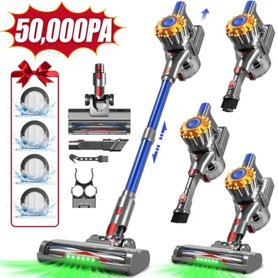 Produktbild von Aiibot Akku Staubsauger,50000Pa Staubsauger Kabellos 60 min,Staubsauger 5-in-1  Filtersystem,Handstaubsauger1.6L,für Teppich/Tierhaare