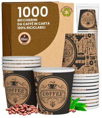 Image de Gobelet en papier biodégradable pour café, 65 ml
