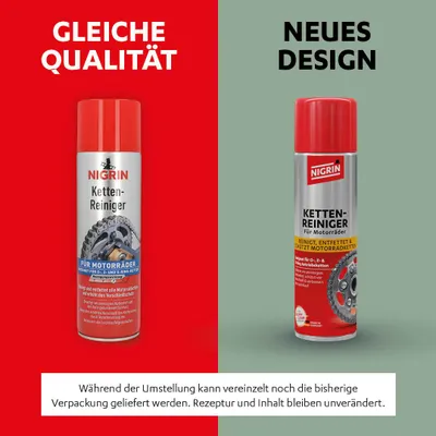 Produktbild von NIGRIN Ketten-Reiniger für Motorräder mit O-, Z- oder X-Ring-Kette 500ml
