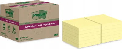 Immagine prodotto di Post-it note appiccicose Super Sticky Recycling 654 RSS12CY ge 12 pz.