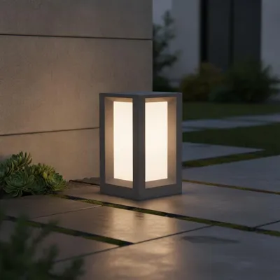 Productafbeelding van Vierkante tuinlamp Castro zwart, AI-gegenereerde afbeelding