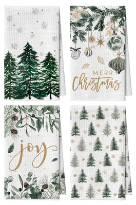 Küchentücher Mikrofaser 42x65 cm 4er-Set Weihnachtsmotiv
