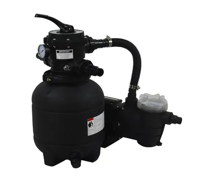 Produktbild von SPIRATO Sandfilteranlage 12" – 250 W, 6 m³/h, 6‑Wege‑Ventil, inkl. Schlauchadapter