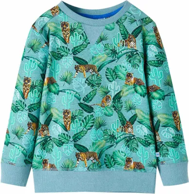 Produktbild von Kinder-Sweatshirt Hellgrün Melange 116