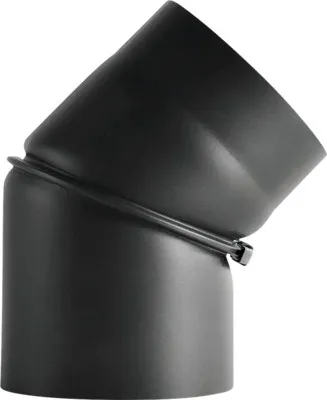 Produktbild von Ofenrohr-Bogen Bertrams verstellbar 0-45° Ø 120 mm senotherm UHT-Hydro schwarz