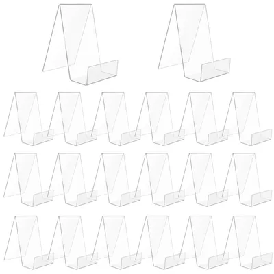 Produktbild von 20 Stück transparente Buchstützen aus Acryl für Displays