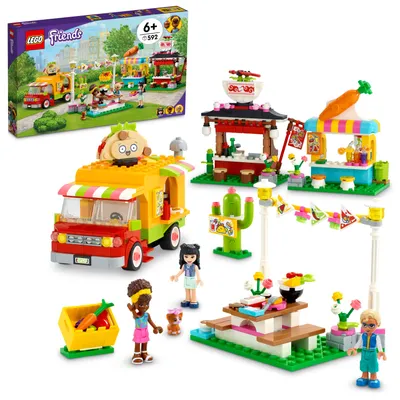 Zdjęcie produktu dla LEGO 41701 Friends Uliczny market spożywczy z ciężarówką z taco i barem ze smoothie