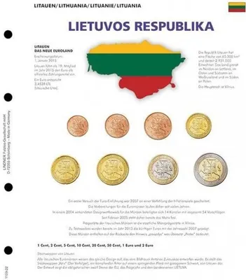 Produktbild von Lindner 1109-22 EURO-Vordruckblatt Litauen