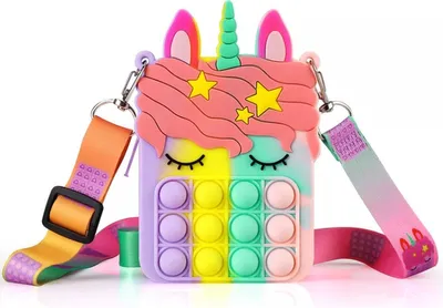 Produktbild von CHPN - Mädchentasche - Minitasche - Unicron - Fidget - Kindertasche - Unicorn-Fidget Bag - Pop it's - Einhorntasche - Geschenk - Kinderparty