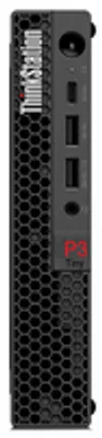 Produktbild von Lenovo ThinkStation P3 30H0 - Mini - 1 x Core i7 13700T / 1.4 GHz - vPro Enterprise - RAM 32 GB - SSD 1 TB - TCG Opal Encryption, NVMe, Performance - T1000 - GigE, 802.11ax (Wi-Fi 6E) - WLAN: Bluetooth 5.1, 802.11a/b/g/n/ac/ax (Wi-Fi 6E) - Win 11 Pro - Mon