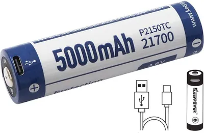 Produktbild von Keeppower P2150TC | 21700 Li-Ionen Akku mit USB-C Ladeoption 5000mAh