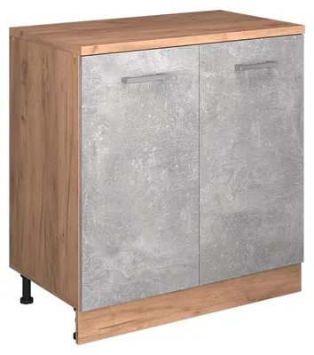 Zdjęcie produktu dla Szafka na poddasze Vicco Rion Beton 80 x 81.6 cm bez skosu z 2 drzwiami, Model 60859