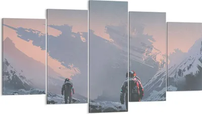 Produktbild von Bild auf Leinwand - Leinwandbild - Kosmos Planet - 160x85cm - Wand Bild - Wanddeko - Wandbilder - Leinwanddruck - Bilder - Kunstdruck - Wanddekoration - Leinwand bilder - Wandkunst - EA160x85-3906