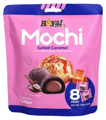 Zdjęcie produktu dla Royal Family Mochi o smaku solonego karmelu pakowane pojedynczo 120 g