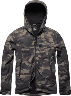 Produktbild von Vintage Industries Alford Softshell Jacke Farbe: Dunkles Camouflage, Grösse: L