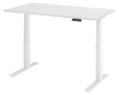 Produktbild von bümö Schreibtisch elektrisch XDKB - Nachbildung: Weiß, Gestell: Weiß, Größe: 140 x 80 cm