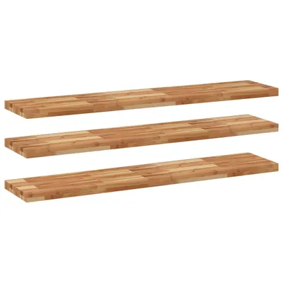 Produktbild von vidaXL Schweberegale 3 Stk. 140x30x4 cm Massivholz Akazie Ölbehandelt