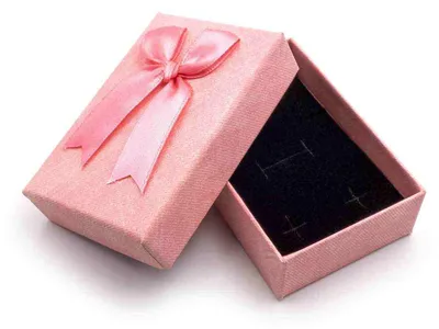 Produktbild von Vintageparts Geschenkbox Rosa mit Schleife 9 x 6 cm, 1 Stück