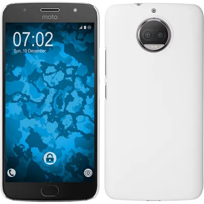 Produktbild von PhoneNatic Case kompatibel mit Lenovo Moto G5s Plus - Hülle weiß gummiert Hard-case Cover