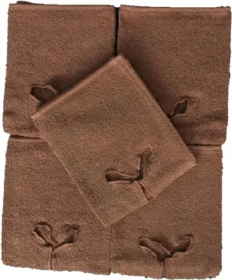 Produktbild von Handtuch mit Nasenschlitz für Massageliege 5 Stück Schokobraun