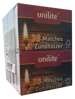 Obrázok produktu pre Balenie zápaliek po 10 kusoch cca 38 zápaliek