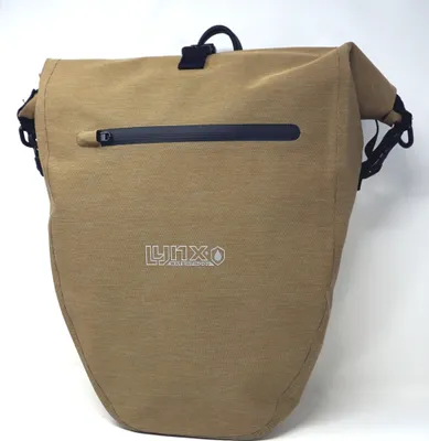 Produktbild von Fahrradtasche Lynx Packtasche braun 28 L Wasserdicht Quick-Up Schnellmontage