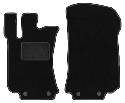 Image de Tapis avant en moquette pour Mercedes R-klasa W251 krótki 2005-2014 (Minivan 5 osób krótki) – 2 pièces, noirs, sur mesure – Wielganizator LUX