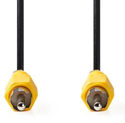 Produktbild von Nedis Composite-Videokabel - RCA - RCA - Vernickelt - 480p - 2.00 m - Rund - PVC - Schwarz - Label
