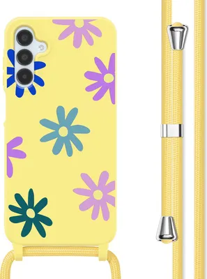 Image de imoshion Étui design en silicone avec cordon pour le Samsung Galaxy A15 (5G/4G) - Distance Fleur Jaune