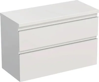 Obrázok produktu pre Skrinka pod umývadlo Jungborn TRENTA biela lesklá 96,7 x 64,6 x 44,5 cm