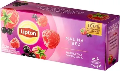 Immagine prodotto di Lipton Tè alla frutta Lampone e sambuco 20x32g
