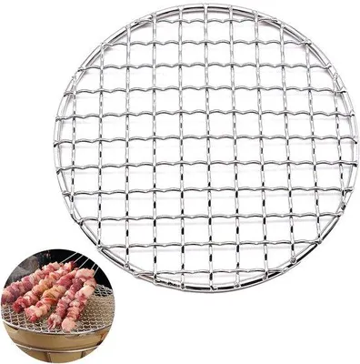 Produktbild von Ibenzoa® Rundes Grillrost Ø15 cm – 304 Edelstahl, Kreuzdrahtgitter mit Antihaftbeschichtung, für Innen & Außen, BBQ & Picknick