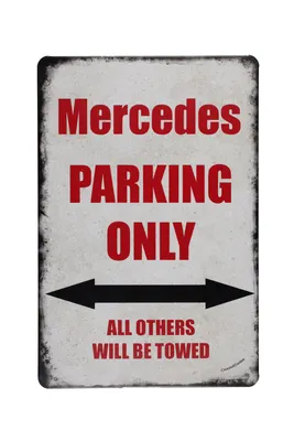 Produktbild von Mercedes Parking Only Blechschild 20x30 cm Vintage Metallschild