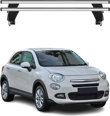 Image de Menabo Barres de toit Transversales pour Fiat 500X 2015-2025 Alu Gris ABE 2x