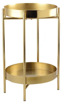 Produktbild von Goldfarbener Serviertisch 32 x 32 x 50 cm