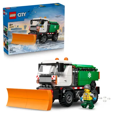 Produktbild von LEGO City Schneepflug - Spielzeug Set mit Minifigur, Werkzeugen und Streufunktion - Geburtstagsgeschenk für Jungen ab 6 Jahren und Technikfans - 60490