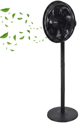 Produktbild von Zilan Standventilator 95W – Leistungsstarker Standlüfter mit 3 Geschwindigkeiten, 7 Rotorblättern, Oszillation, Höhenverstellbar und Neigbar für Schlafzimmer, Wohnzimmer und Büro