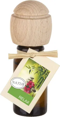 Produktbild von Piccolino Duftöl – Handgefertigt mit Buchenholzverschluss | Ätherische Öle Relax 10 ml