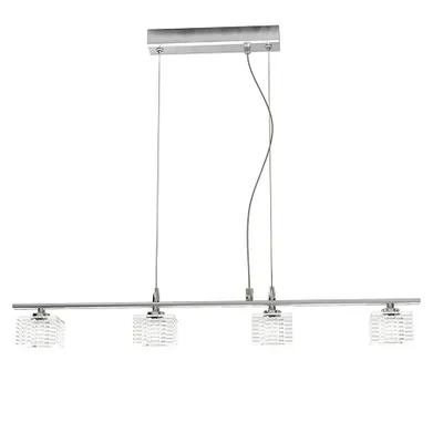 Produktbild von Zeitgenössische Hängeleuchte Metropolitan Metall Chrom Klarglas 4 Lichter G9