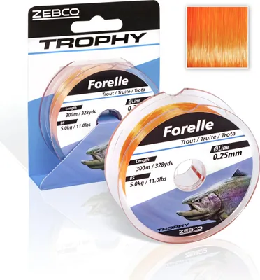 Produktbild von Forelle Angelschnur monofil fluo orange Ø 0,25mm 300m 5,0 kg